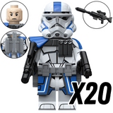 Space War Theme 501st Legion Clone Troopers & Anakin Block Figures Set 2
