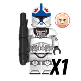 Space War Theme 501st Clone Trooper Block Figures Set – ARF, Heavy, Pilot, and Airborne