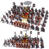 Medieval Qin Dynasty Chariots Block Figures Set