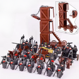 Medieval Qin Dynasty Chariots Block Figures Set