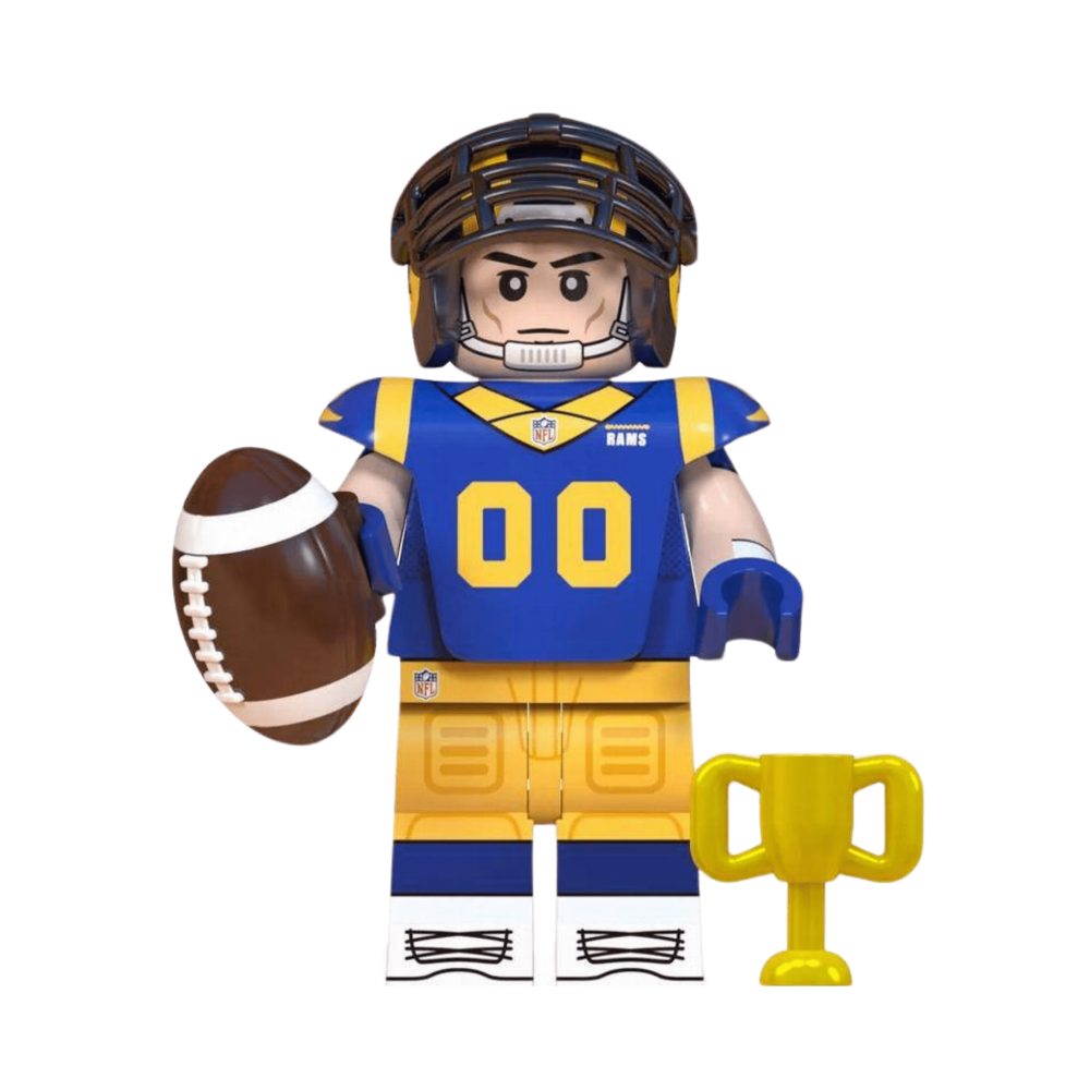 NFL Football Players Block Figures Set of 16pcs with Super Bowl Trophy Accessories