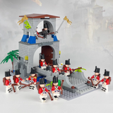 Castle Gatehouse with Drawbridge & Cannon Tower Building  Set