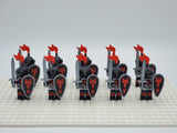 Red Dragon Knights Style 2 Block Figures Set of 10pcs 25
