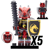 Dragon Clan Warriors Block Figures Set of 4pcs