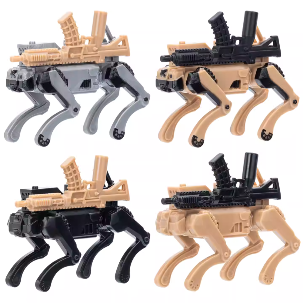 RoboDog Block Figures Set – Weaponized Mecha Hounds (4 Variants)