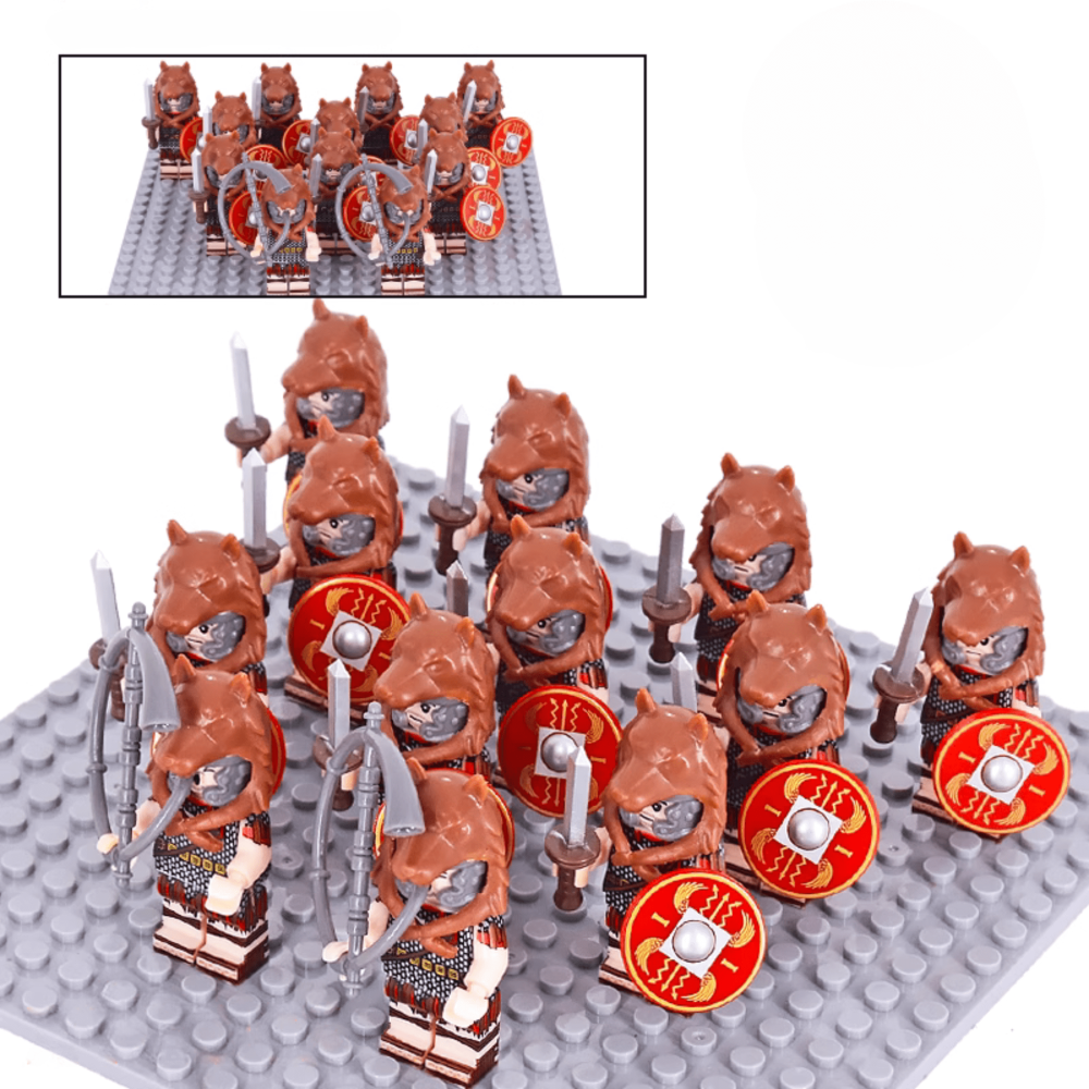 Roman Bearskin Signifier Auxiliaries Block Figures Set
