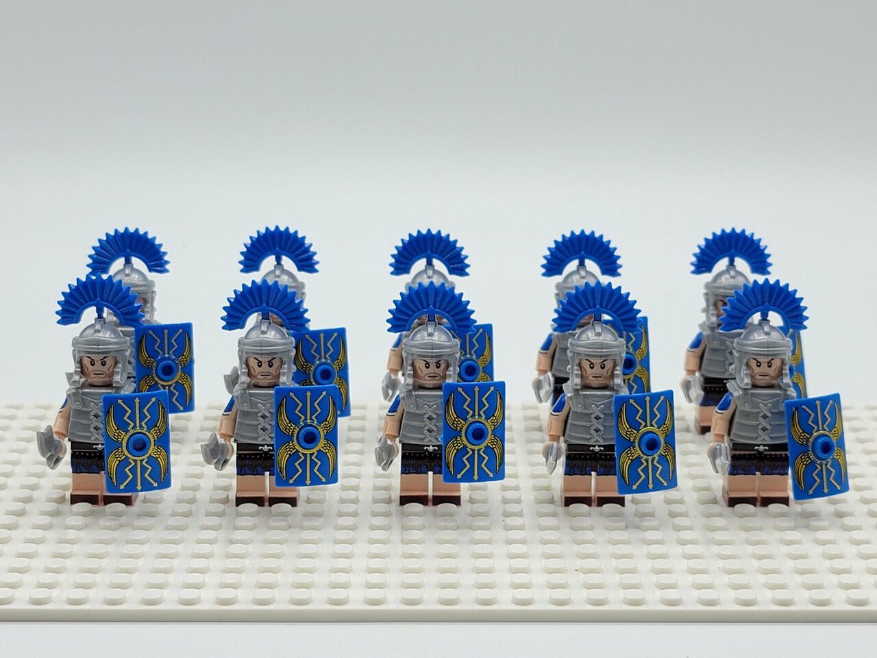 Roman Centurions (Blue) Block Figures Set of 10pcs