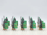 Roman Legion Infantry (Green) Block Figures Set of 10pcs