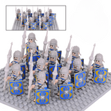Roman Legionaries Blue Cohort Block Figures Set