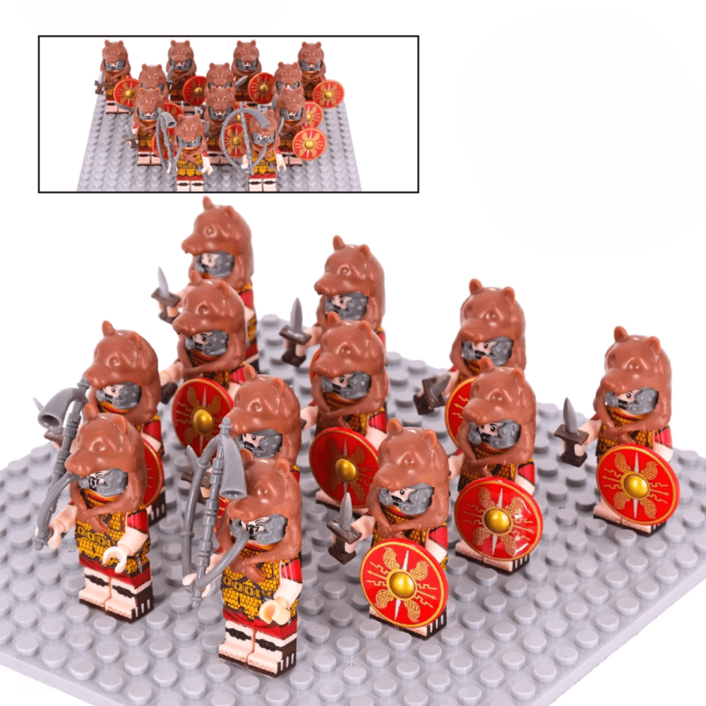 Roman Wolf Skin Signifier Auxiliaries Block Figures Set of 12pcs