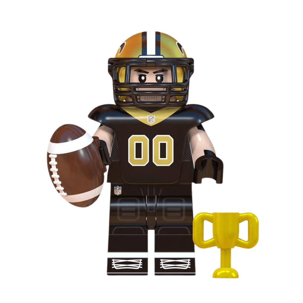 NFL Football Players Block Figures Set of 16pcs with Super Bowl Trophy Accessories