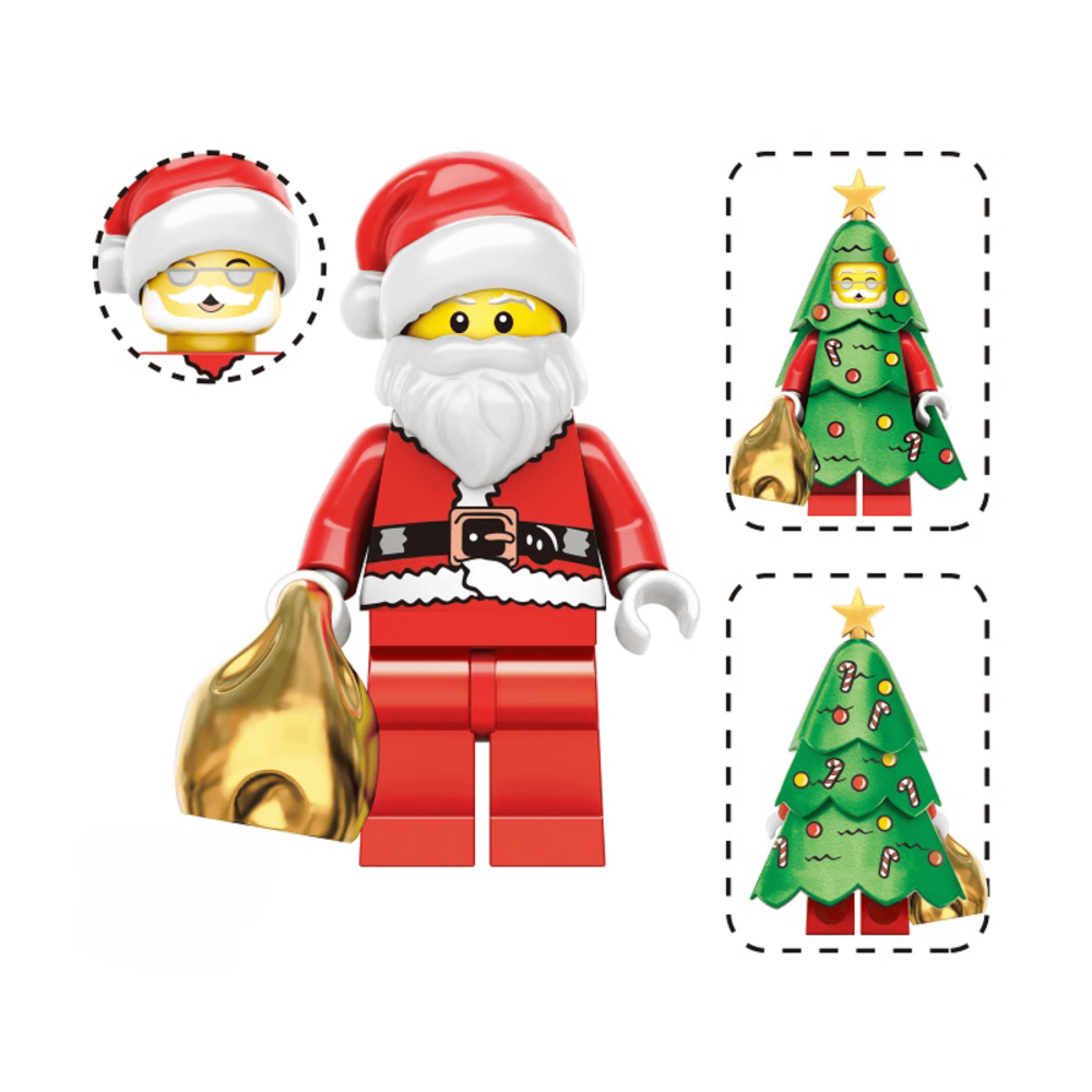 Assortment of Christmas Characters Block Figures Set 2
