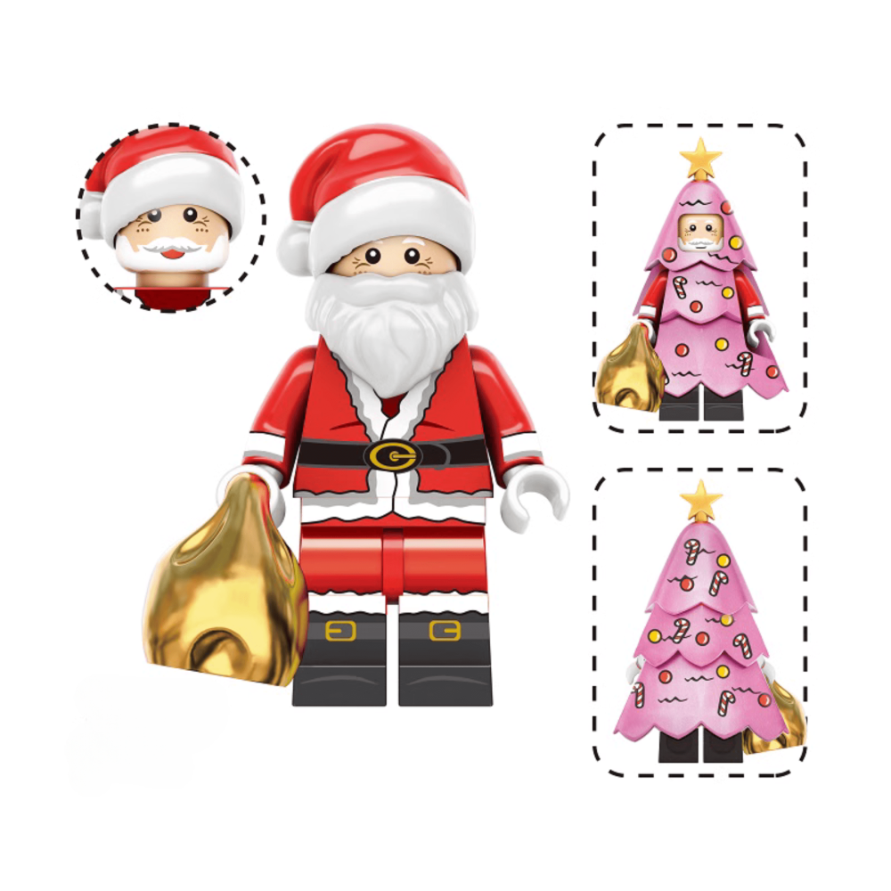 Assortment of Christmas Characters Block Figures Set 2