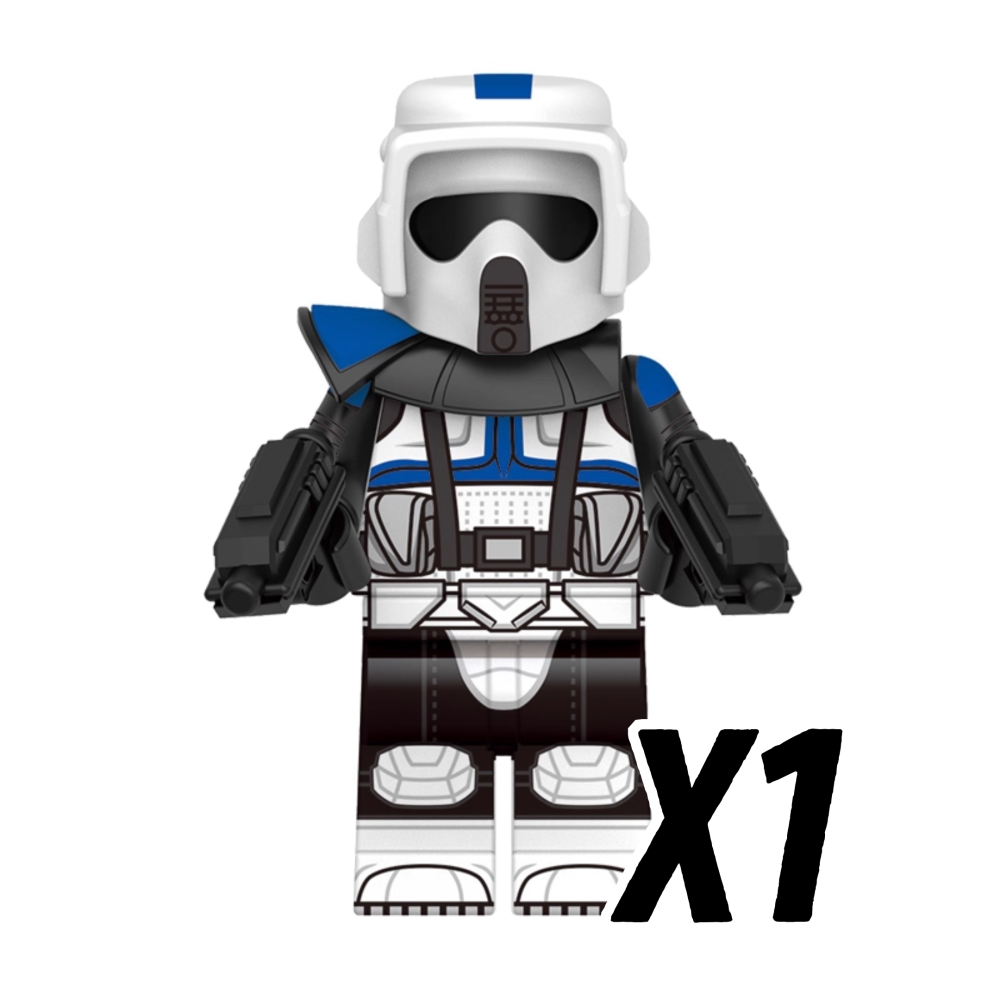 Space War Theme 501st Clone Trooper Block Figures Set – Clone, Stormtroopers, Marines, and Scout