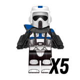 Space War Theme 501st Clone Trooper Block Figures Set – Clone, Stormtroopers, Marines, and Scout