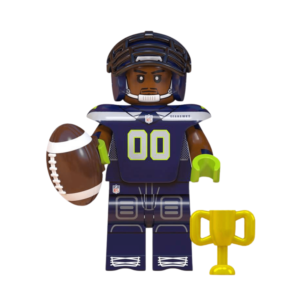 NFL Football Players Block Figures Set of 16pcs with Super Bowl Trophy Accessories