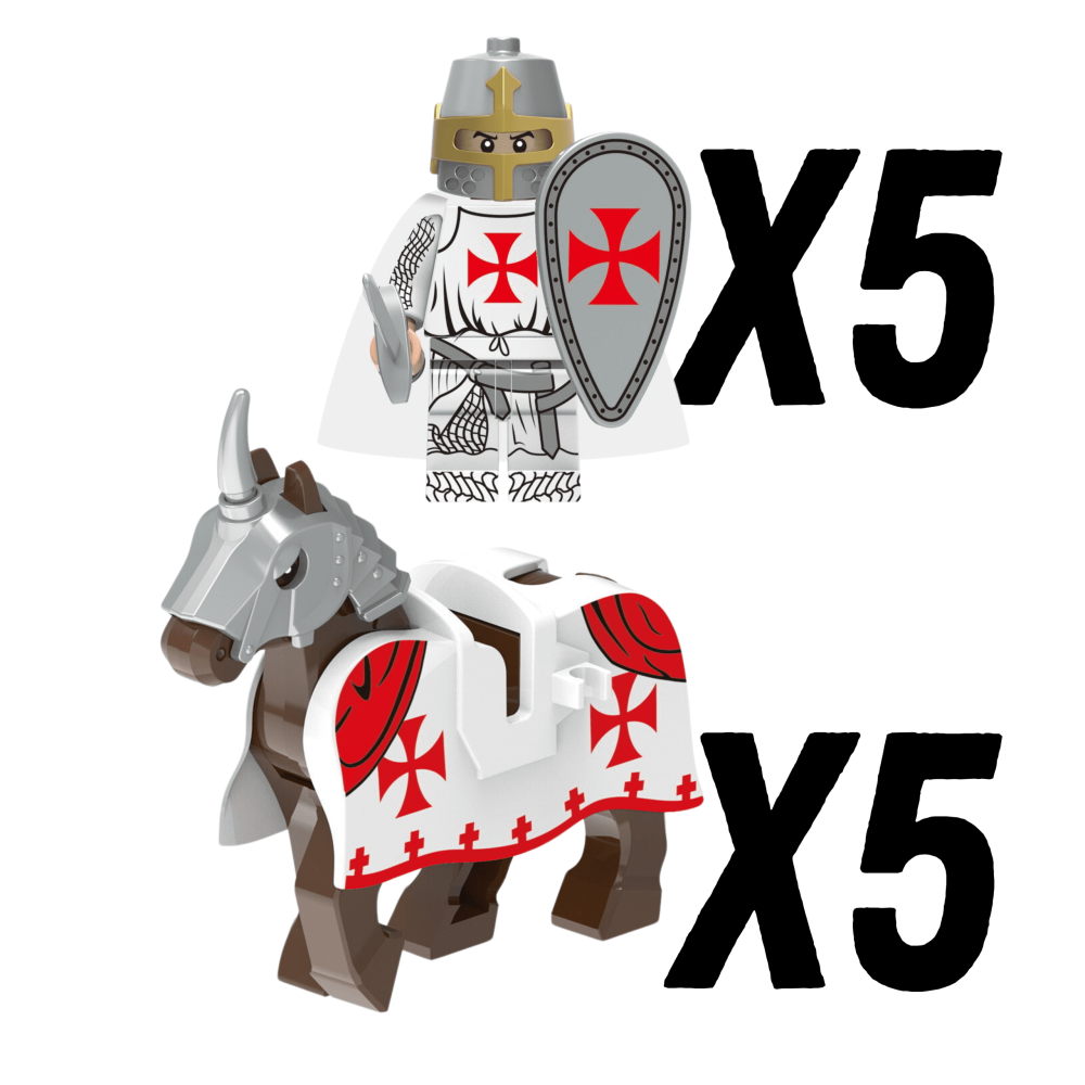 Knight Templar Riders Block FiguresSet of 10pcs