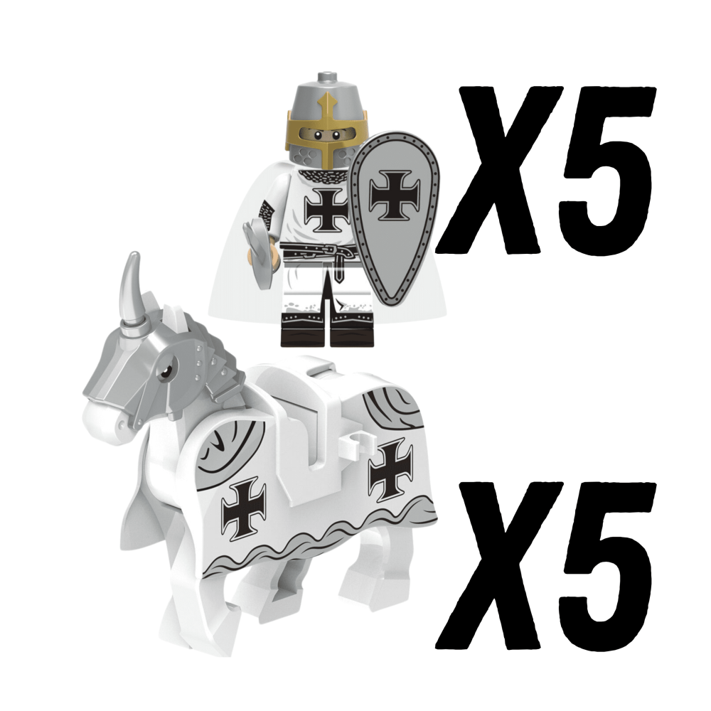 Teutonic Knight Riders Block Figures Set