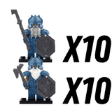 Lord the Rings Erebor Dwarves Cobalt Armour Block Figures Set 10pcs