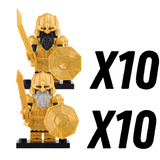 Lord the Rings Erebor Dwarves Gold Armour Block Figures Set 10pcs
