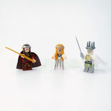 Lord the Rings Witch King Battle Against Galadriel and Elrond Block Figures Set