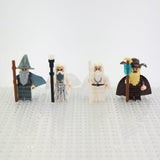 Lord the Rings Wizards Middle Earth Block Figures Set 4pcs