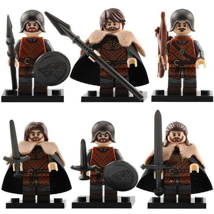 Game of Thrones House Stark Block Figures Set
