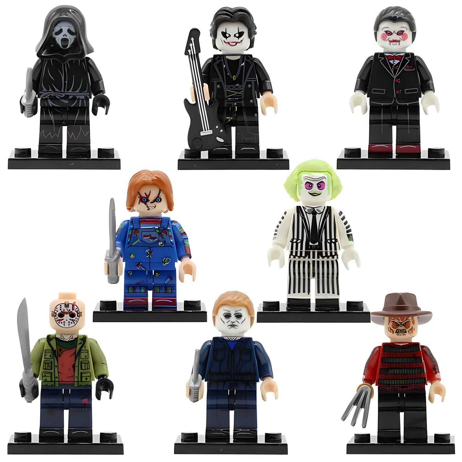 Halloween Freddy Versus Jason Block Figures Set of 8pcs Or Single