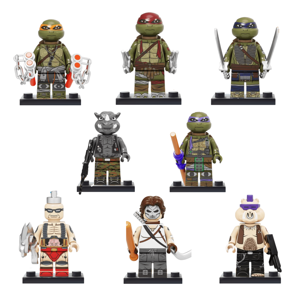 Teenage Mutant Ninja Turtles Block Figures Set of 8pcs