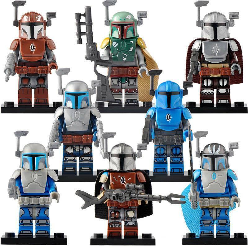 Space War Theme Mandalorian, Boba Fett, Jango Fett Block Figures Set of 8pcs
