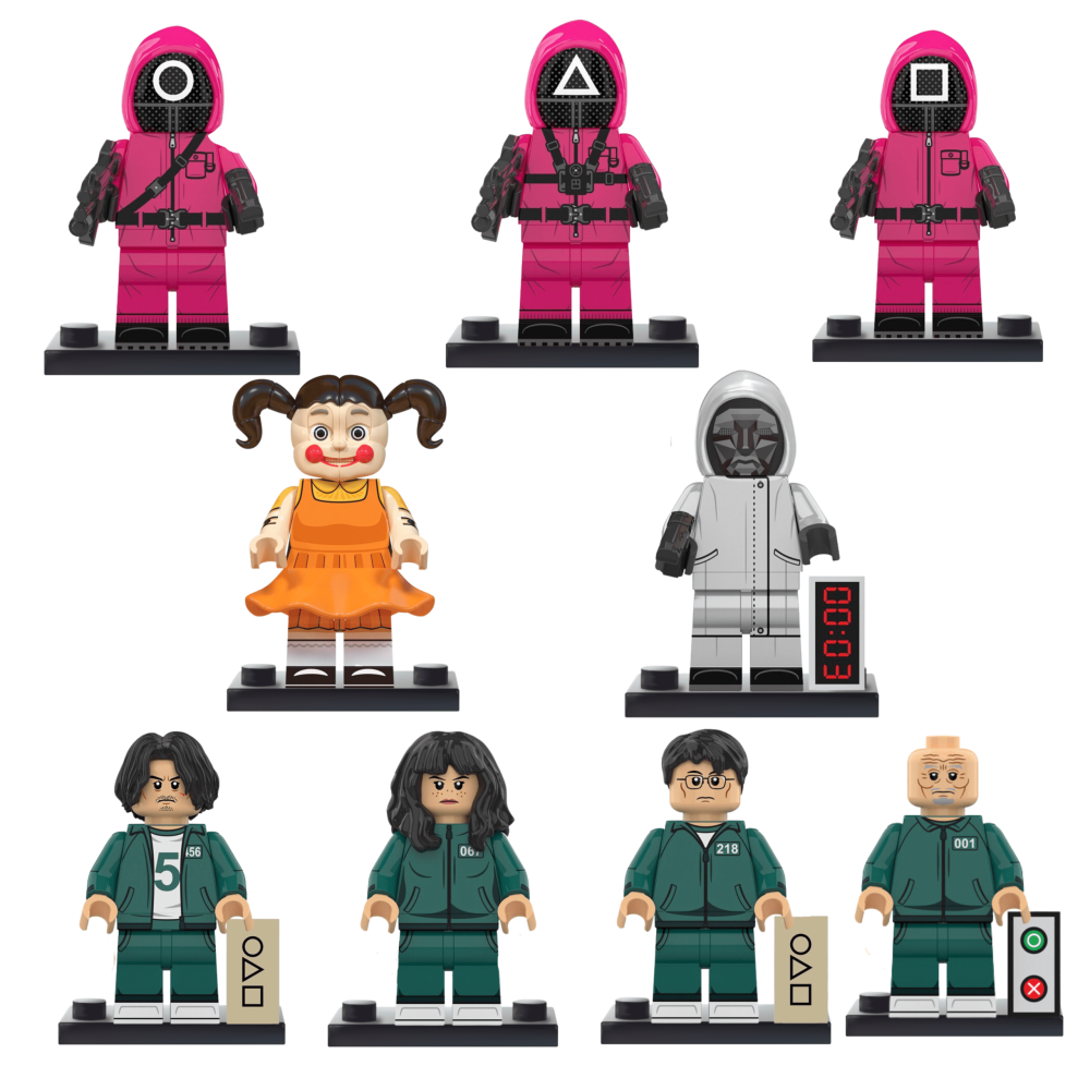 Squid Games Block Figures Set of 9pcs