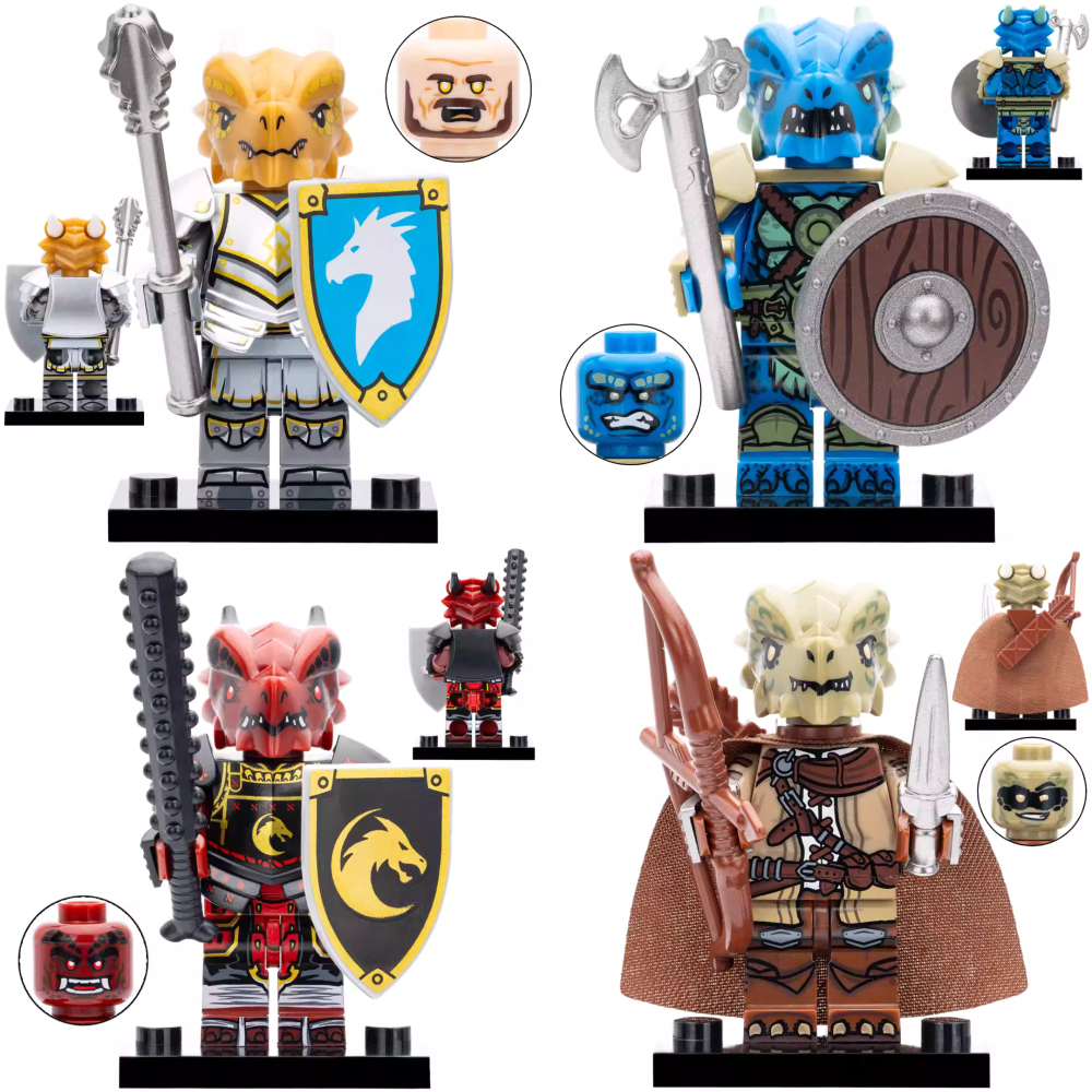 Dragon Clan Warriors Block Figures Set of 4pcs