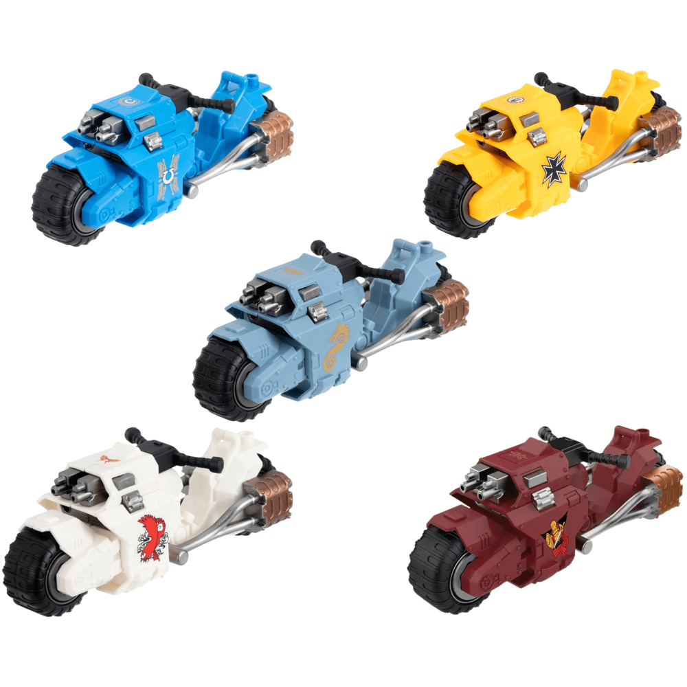 WarHammer 40k Space Marines Assault Bikes Block Figures Set