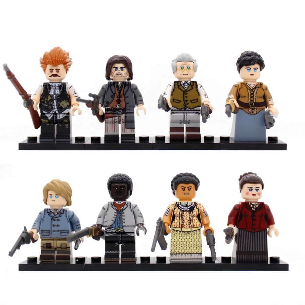Western Outlaws & Frontier Survivor Block Figures Set of 8pcs