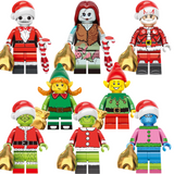 Assortment of Christmas Characters Block Figures Set 1 Or Single