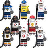 International Hockey All-Star Block Figures Set of 8pcs
