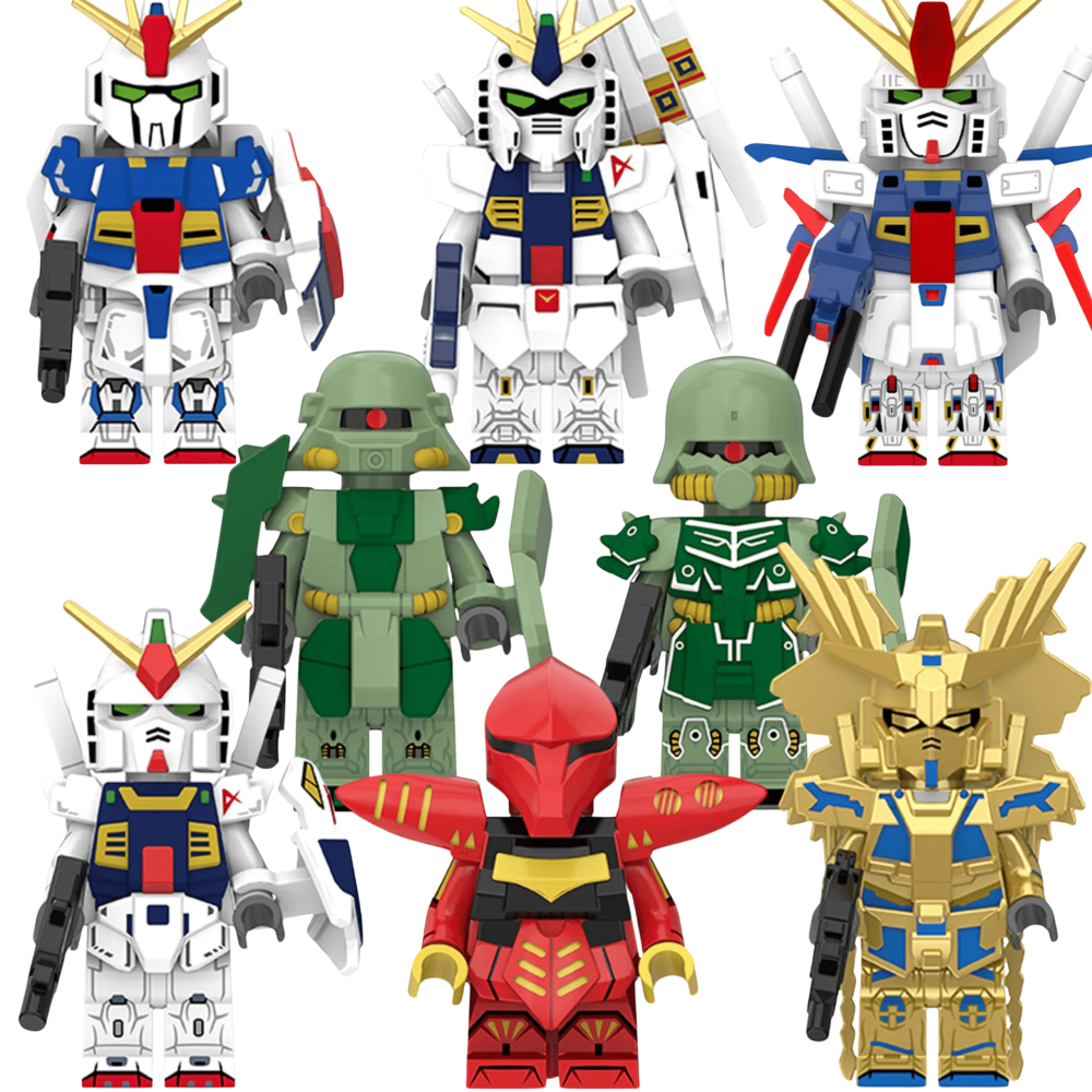 Gundam Mobile Suit Block Figures Set