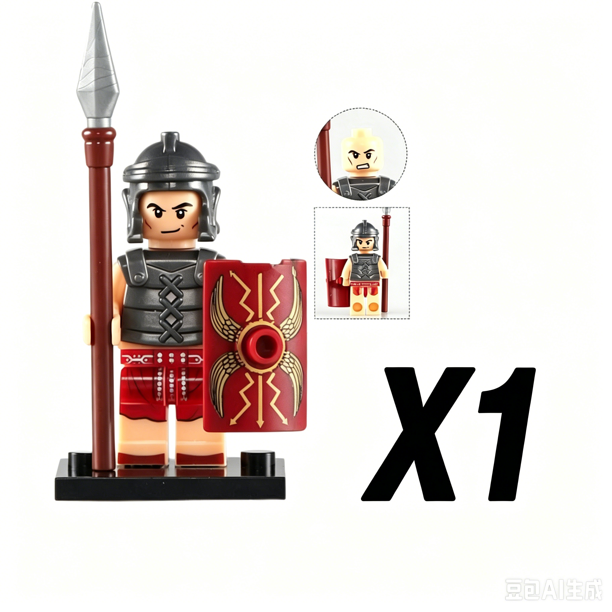 Roman Legionary Block Figures Set of 10pcs