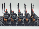 Spartan Warriors (Black Armour) Block Figures Set of 10pcs