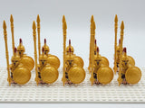 Spartan Warriors (Gold Armour) Block Figures Set of 10pcs