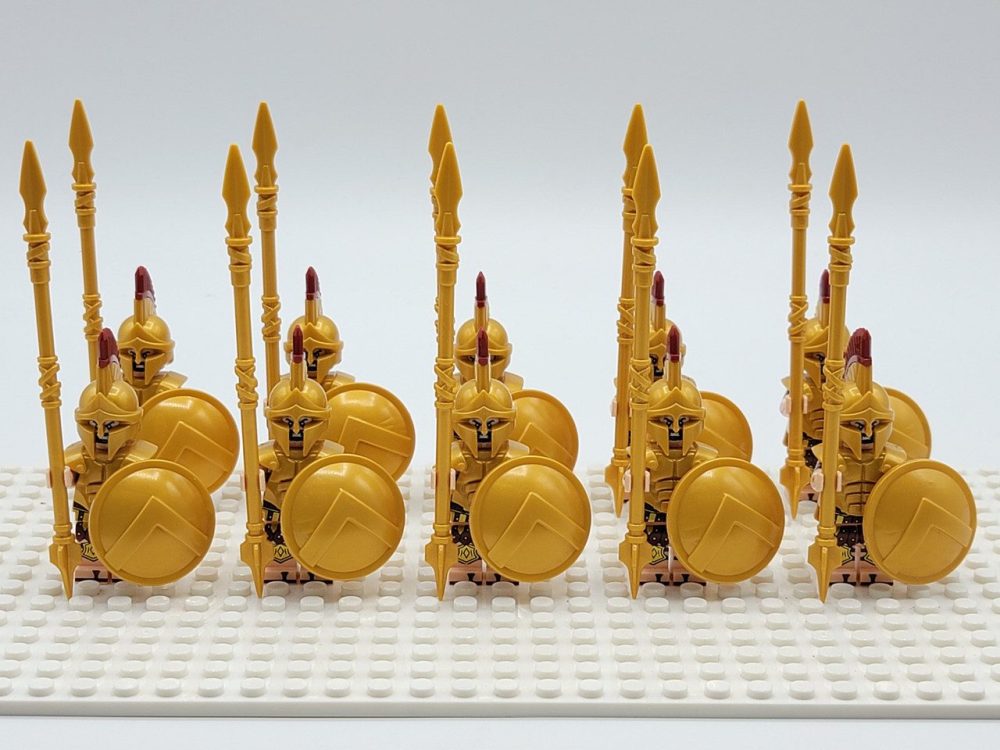 Spartan Warriors (Gold Armour) Block Figures Set of 10pcs