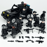 Special Operations SWAT Jeep Block Figures Set