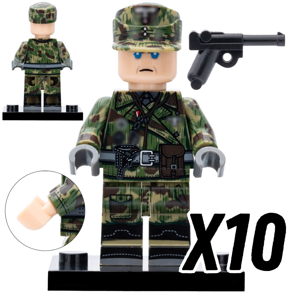 WWII German Military Infantry Building Block Block Figures Set