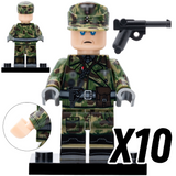 WWII German Military Infantry Building Block Block Figures Set