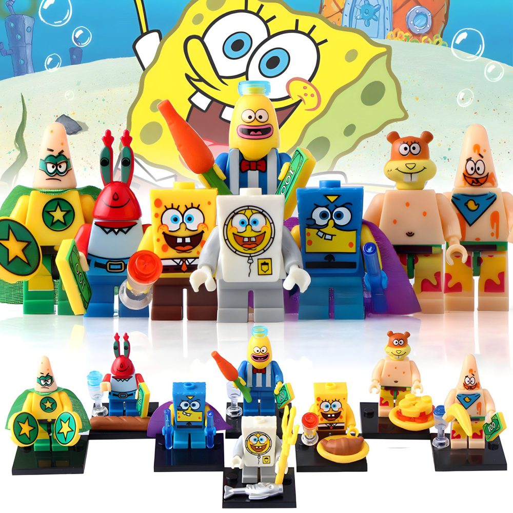 Spongebob Squarepants Bikini Bottom Block Figures Set of 8pcs
