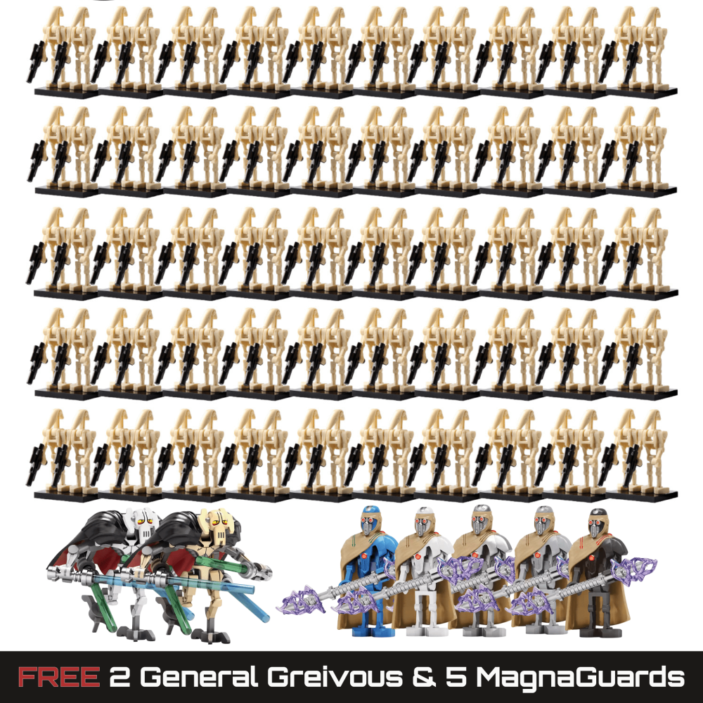 Space War Theme 100pcs B1 Battle Droid Battalion Block Figures Bundle