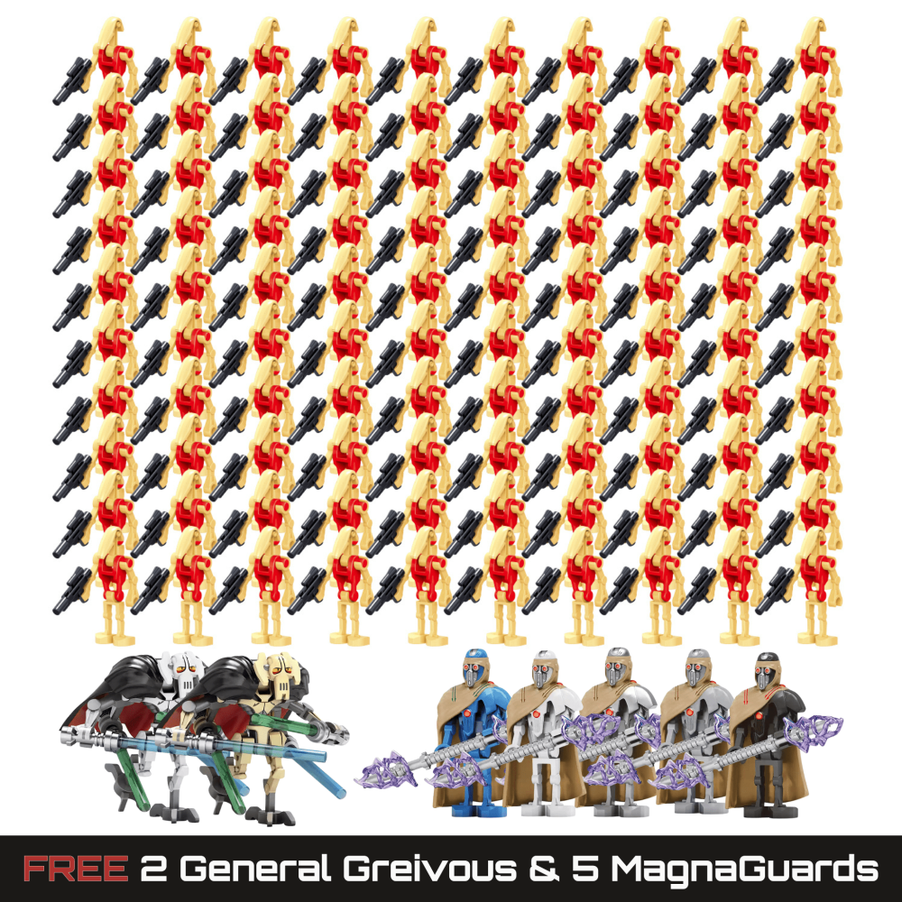 Space War Theme 100pcs B1 Security Battle Droid Battalion Block Figures Bundle
