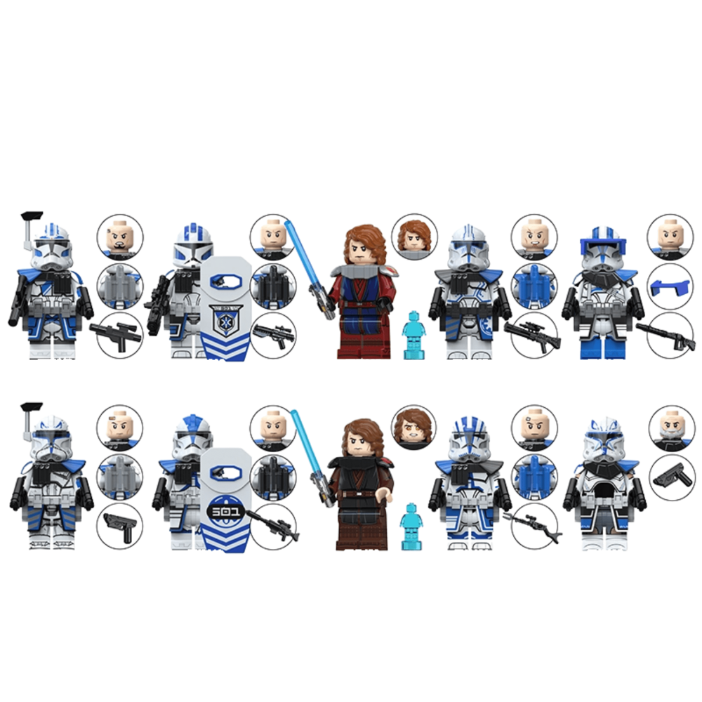 Space War Theme 100pcs BX-Series Droid Commando Block Figures Bundle