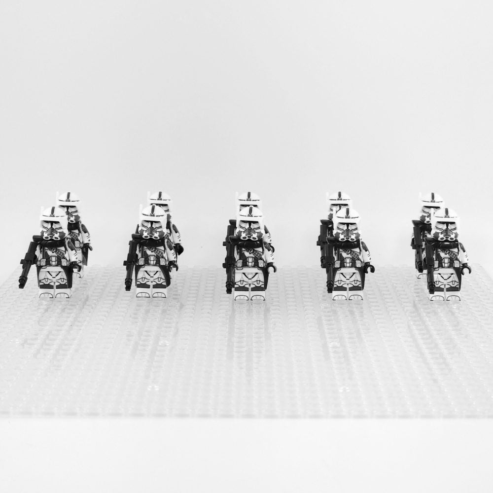 Space War Theme 104th Heavy Wolfpack Clone Trooper Block Figures Set of 10pcs