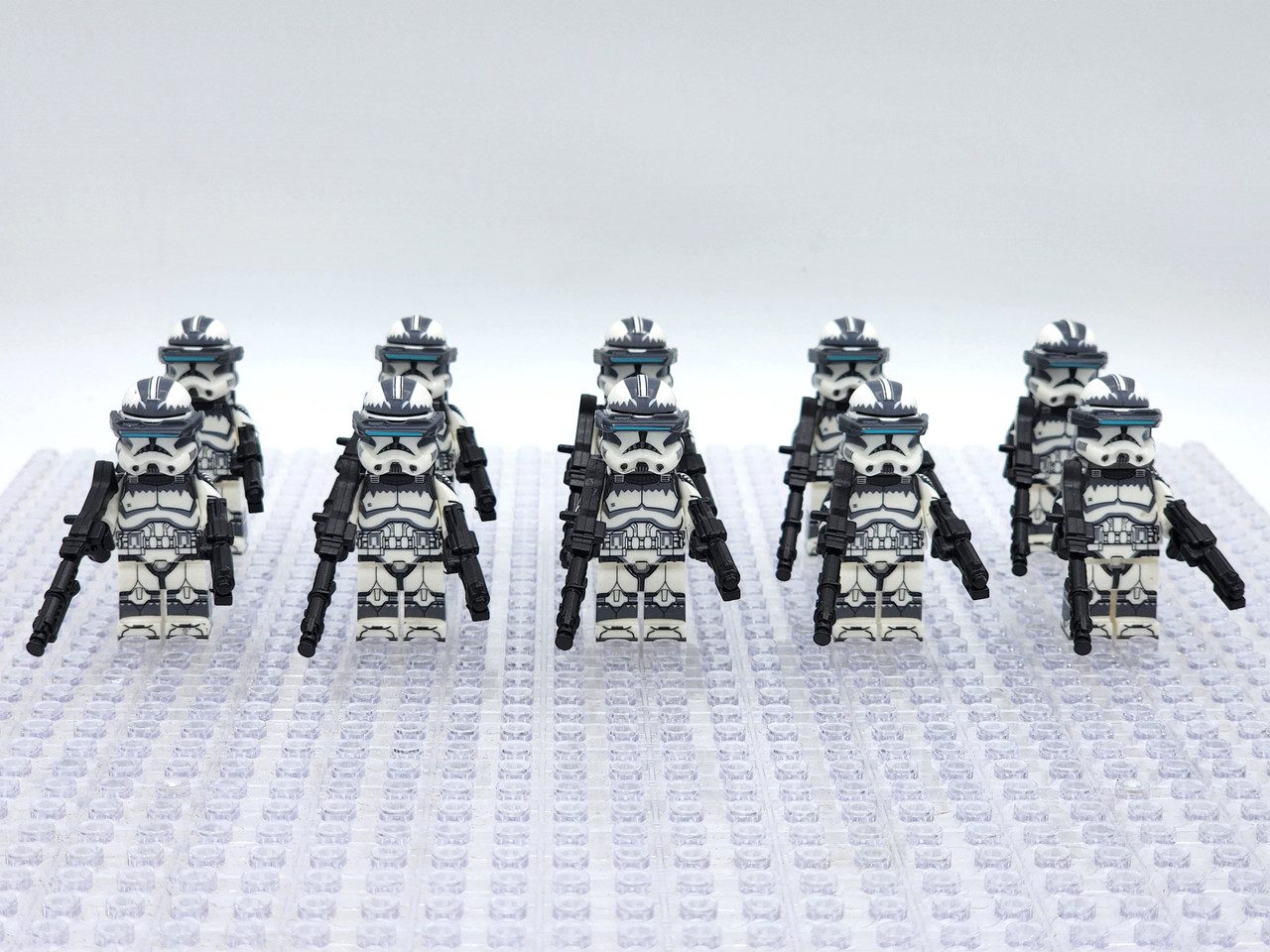 Space War Theme 104th Wolfpack Sargeants Clone TrooperBlock Figures Set